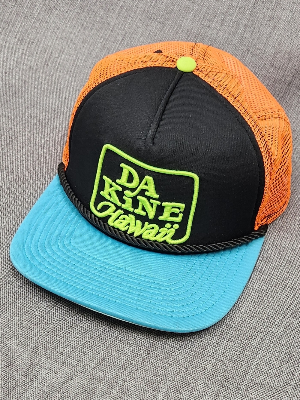 Dakine Hawaii Neon Mesh Snapback  Trucker Hat.